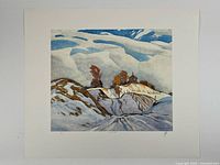 Full view of lithograph on sheet