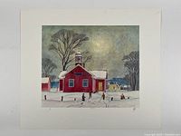 Front view of entire lithograph showing margin and image