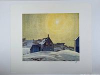 Full view of signed limited edition lithograph on sheet