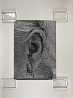 Full view of the lithograph poster held by clips