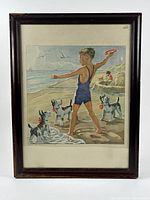 Full view of framed lithograph