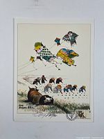 Front view of signed numbered lithograph