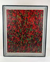 Full view of framed abstract painting