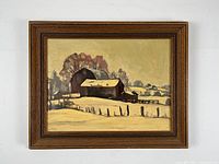 Framed painting front view