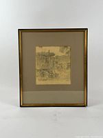 Full view of framed drawing