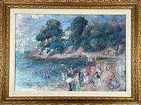 Framed Renoir print showing full artwork and frame detail