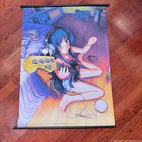 Full view of banner showing complete artwork and hanging rods