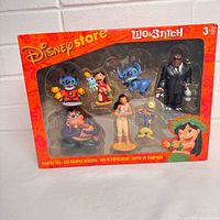 Front view of boxed Disney Store Lilo & Stitch figure set