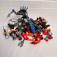pile of assorted Bionicle parts