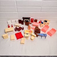 Overall view of entire lot showing variety of furniture pieces