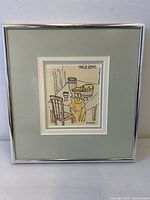 Front view of framed still life artwork