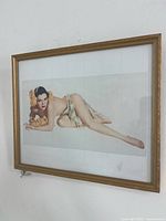 Full framed pin-up print on wall