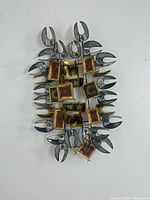 Full view of welded metal wall sculpture