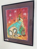 Front view of framed mixed media artwork by Jennifer Garant