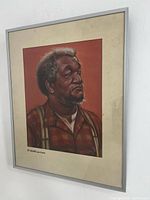 Full view of framed oil portrait