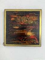 Front view of Bernhard Rohne acid-etched panel