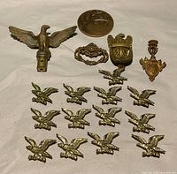 Group shot of all brass items