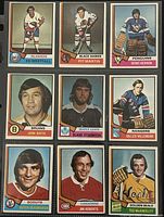 Nine cards front view laid out 3x3