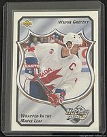 Front of Upper Deck Wayne Gretzky Hockey Heroes card in sleeve
