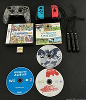 Full lot: controllers, game cases, discs, cartridges