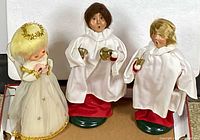 Front view of all three figurines together