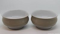 Top angled view of both Denby Langley bowls