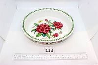 Top view showing rhododendron motif, diameter reference ruler