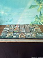 All 21 DVD cases laid out on table