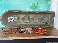 Full view of deer drag sled and additional accessories