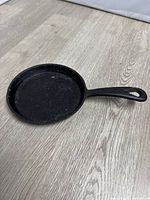 Top view of small cast iron skillet