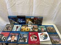 Group shot of all Blu-ray cases laid out on table