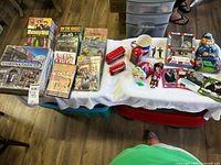 Overview of all items laid out on table