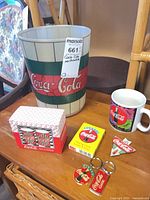 All Coca-Cola items arranged together