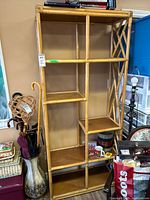 Front view showing full height and shelf layout