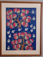 Full view of framed painting showing composition and frame