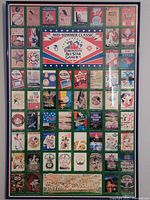 Front view of framed 1991 Toronto Blue Jays All-Star Game poster showing graphic details and cracked glass