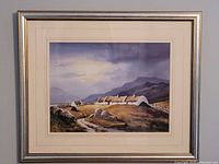 Full view of framed print showing artwork, mat, and frame