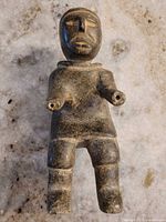 Front view of soapstone figure