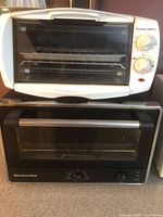 Proctor-Silex toaster oven stacked on KitchenAid air-fryer oven