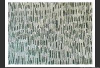 Full view of rug pattern showing sage green brushstrokes on ivory background