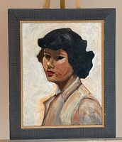 Full view of framed portrait painting