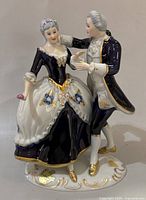 Full view of Victorian couple porcelain figurine