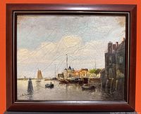 Full view of framed painting