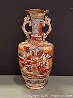 Full front view of vase showing overall design and height