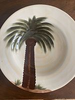 Top view showing full palm tree design and interior surface