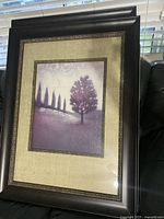 Full view of framed artwork showing image, mat, and frame