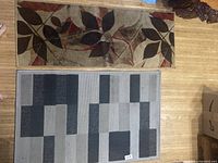 Top view of both rugs showing patterns and sizes