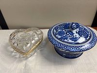 Top view of both items side by side showing overall form and size relationship