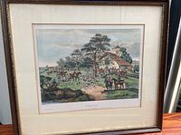 Full view of framed print showing mat and frame