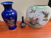 All three vases side by side